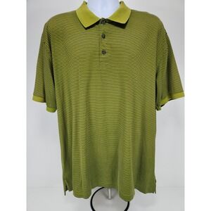 Tasso Elba Golf Shirt Mens L Polo Green Pima‎ Cotton Work Office Athletic Preppy